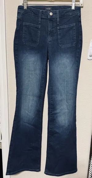 NYDJ Jeans‎ Womens 00 Patch Pockets Hugo Rain Flare Leg Denim thumbnail 1