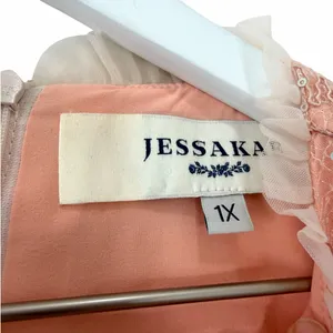JessaKae Pink Sequin Tulle Dress Women’s 1X Midi Party Formal thumbnail 5