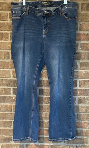 Torrid Dark Blue Flare Jeans thumbnail 1