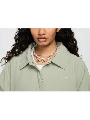 Nike Sportswear Essential Oversized UV Woven Coaches' Jacket NWT Jade Horizon M thumbnail 6