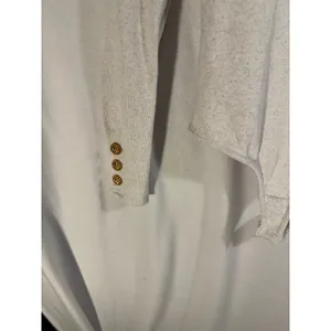 Easy Clothes Grey Ribbed Open Back Bodysuit Gold Button Cuffs SK13040 S/M thumbnail 2
