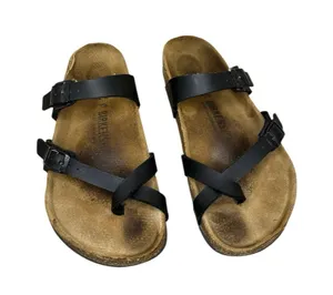 Birkenstock Black Leather Sandals thumbnail 1