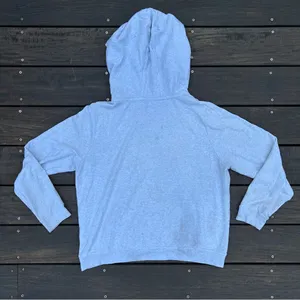 Nike Grey Hoodie w/ Black Embroidered Logo and High Neck thumbnail 4