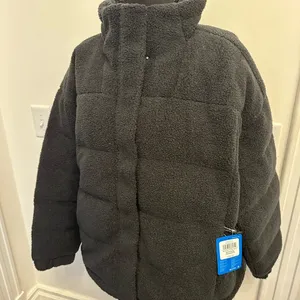 Columbia Ruby Falls Novelty Jacket Black Doodle Sherpa Coat 450 Down Fill NEW thumbnail 11