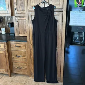 J Jason Wu Regular City‎ Knit Sleeveless Black Jumpsuit Size 1X Like New thumbnail 2