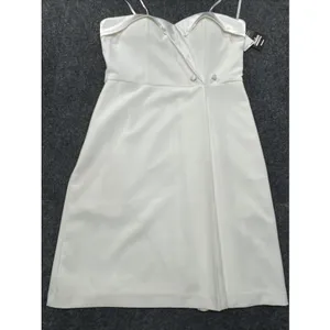 Aidan Mattox Strapless Tuxedo Dress Women's 2 Ivory White Formal BNWT thumbnail 3