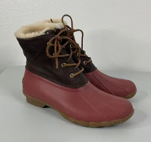 Sperry Pink‎ Rubber Boots Size 8 thumbnail 1