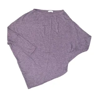 Natural Life Purple Heathered Asymmetrical Hem Dolman Sleeve Top Womens Medium thumbnail 1