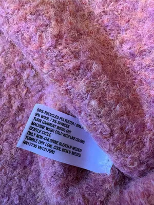 Wild Fable Pink Fuzzy Cropped Cardigan Sweater Wool Blend Size XXS NWT thumbnail 6