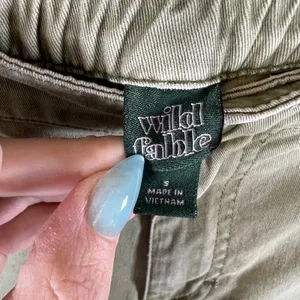 Wild Fable Womens Olive Green Cargo Pants High Rise Straight Leg Size S‎ Grunge thumbnail 4