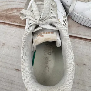 Puma Carina 2.0 Laser Cut Flowers Sneakers White Gold Logos Athletic Feminine 7 thumbnail 8