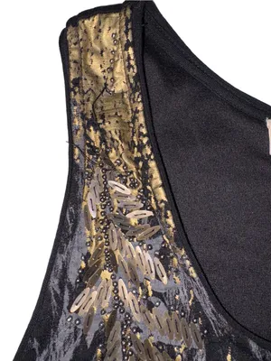 Miss Me Black Embellished Lace Up Back Handkerchief Mini Dress thumbnail 5
