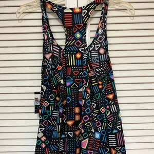 Workshop Republic Clothing Black Geometric Designs Racerback Tank Top - Size Medium - NWT thumbnail 2