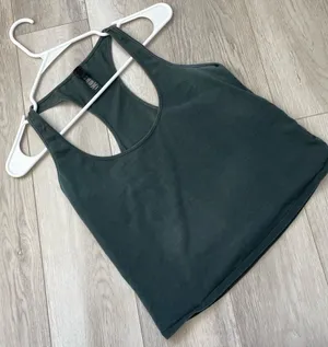 Skims Tank Top cotton scoop neck racerback womens Green (large) basic casual thumbnail 1