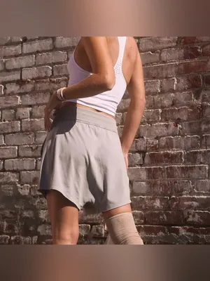 NWOT Free People FP Movement Hot Shot Harem Shorts - blue granite grey - Small thumbnail 4