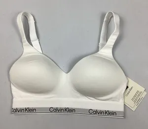Calvin Klein White Cotton Modal Lift Bralette XS NEW! Retail $46 thumbnail 1