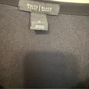 White House Black Market Elegant Black Dress with Belt thumbnail 2
