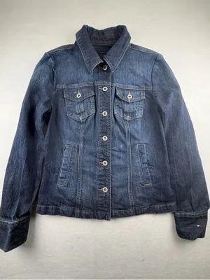 Tommy Hilfiger Dark Blue Denim‎ Button-Up Jacket thumbnail 1