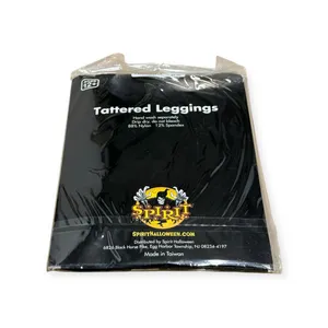 new Spirit Halloween 𖤍 Tattered Spandex Leggings 𖤍 Black 𖤍 One Size Fits Most thumbnail 5