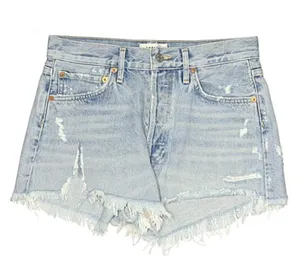 Agolde Frayed Hem Light Blue Jean Shorts Distressed Denim 28 thumbnail 1