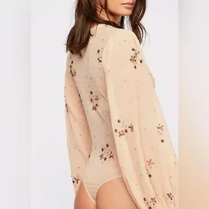Intimately Free People Siren Song Bejeweled Mesh Bodysuit thumbnail 3