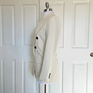 Isabel Etoile Marant Cotton Blend‎ Textured Blazer Jacket in Ivory Size 34 / XS thumbnail 12