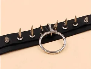 Black Spike Oring Choker Collar New thumbnail 4