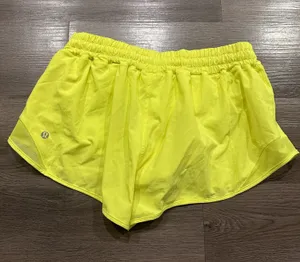 Lululemon neon yellow hotty hot shorts  thumbnail 1