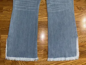 Kancan Bootcut Jeans Women’s Plus Size 22 Light Wash Distressed Raw Hem Slits thumbnail 17