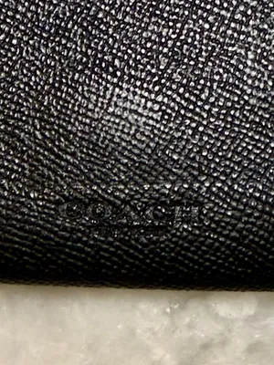Coach Small Black Bifold Wallet - Leather Snap Bilfold with Coin Pocket thumbnail 4