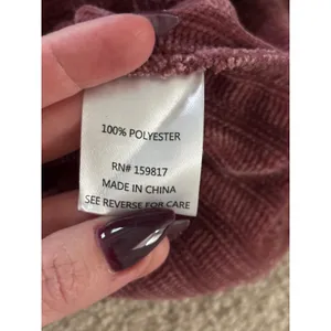Altar'd State Burgundy Ribbed Turtleneck‎ Cropped Sweater Women's Medium thumbnail 6