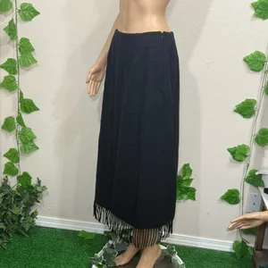 Pendleton Vintage Wool Elegant Black Maxi Skirt thumbnail 7