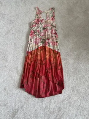 Angie High Low Dress Womens L Pink Festival‎ Brunch Resort Coastal Cruise Beach thumbnail 8