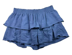 Aerie Periwinkle Blue Terry Fleece Layered Mini Lounge Skirt XL Comfy Travel thumbnail 1