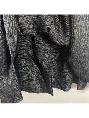 Ya Los Angeles Grey Patterned Metallic Thread Sleeveless Fit and Flare Dress thumbnail 5