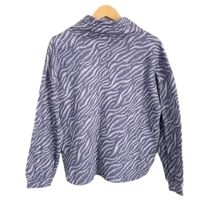 Daily Practice Drawstring Funnel Neck Pullover Sweatshirt by Anthropologie Blue thumbnail 3