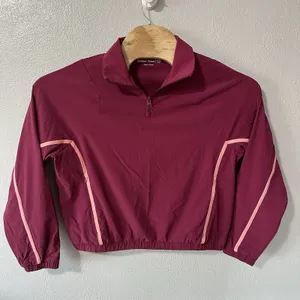 Outdoor Voices Women's Size Medium Pink Lightweight 1/4 Zip Pullover Windbreaker thumbnail 1