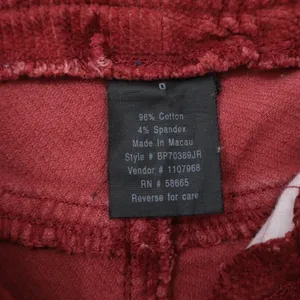 Frenchi Womens Burgundy Red Corduroy Flare Leg Seam Detail Pants Size 0 thumbnail 3