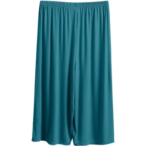 NWT ~ Women's Set/2 Teal Green & Rosy Pink Stretchy Knit Summer Capri Pants XL thumbnail 3