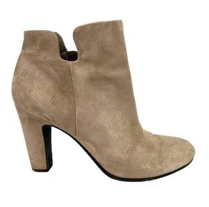 Sam Edelman Shelby Taupe Suede Heeled Ankle Booties Size 9 thumbnail 1