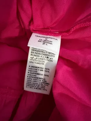 Caralynmirand The Drop Hot Pink Long Sleeve V-Neck Tiered Dress thumbnail 5