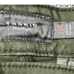 Torrid‎ Wide Leg Crop Pants Womens 20R Olive Green High Rise Stretch Cotton thumbnail 4