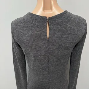 Zara Gray Sweater Maxi Midi Dress Small Long Sleeve NEW thumbnail 6