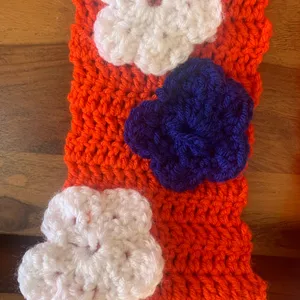 Handmade Denver Broncos Knitted Scarf Orange thumbnail 4