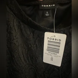 TORRID Midi Lace Fit And Flare Dress color black SIZE 5X PLUS NWT thumbnail 3