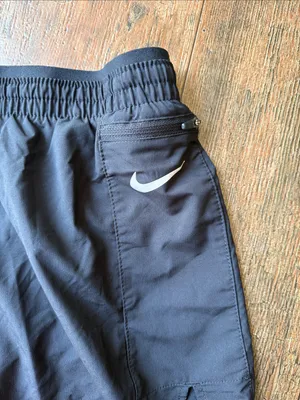 Nike Women’s Black Athletic Running Shorts with White Swoosh thumbnail 3
