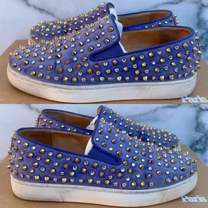 Roller 1C1S crystal studded suede slip-on sneaker size 36 thumbnail 7