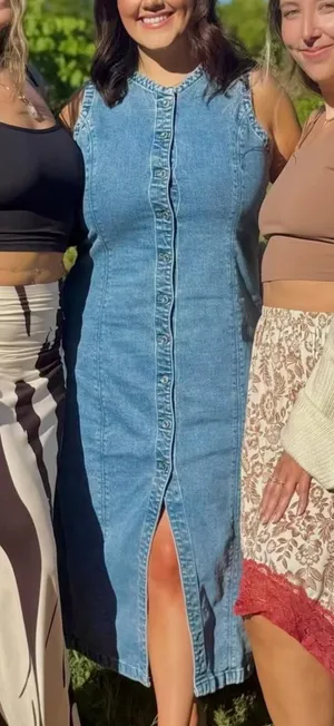 Abercrombie Denim Midi Dress thumbnail 5