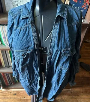 Sonoma classic denim 1x button down normcore shirt thumbnail 1