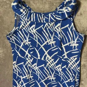 Tyler Boe Blue White Abstract Print Sleeveless Sheath Dress Size Medium #1600 thumbnail 4